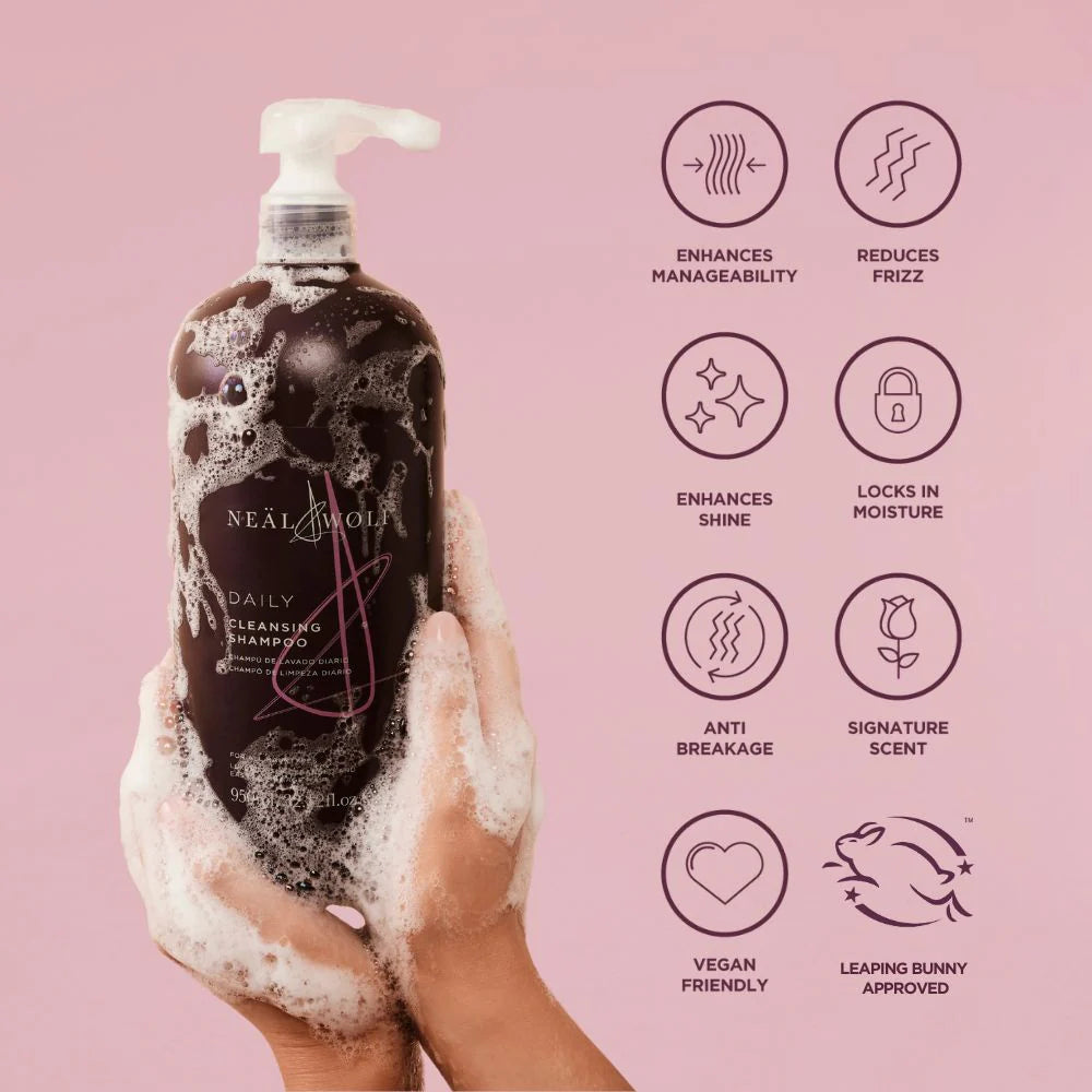 Neal & Wolf Cleanse & Treat 950ml Daily Shampoo & Harmony Intensive Treatment
