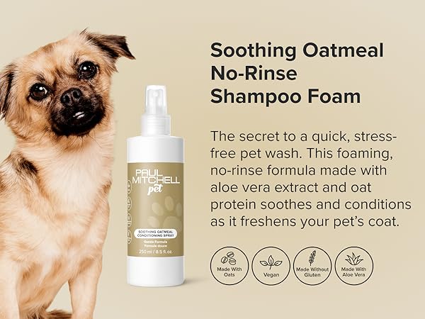 Paul Mitchell Pet Soothing Oatmeal Waterless No-Rinse Shampoo Foam 250ml