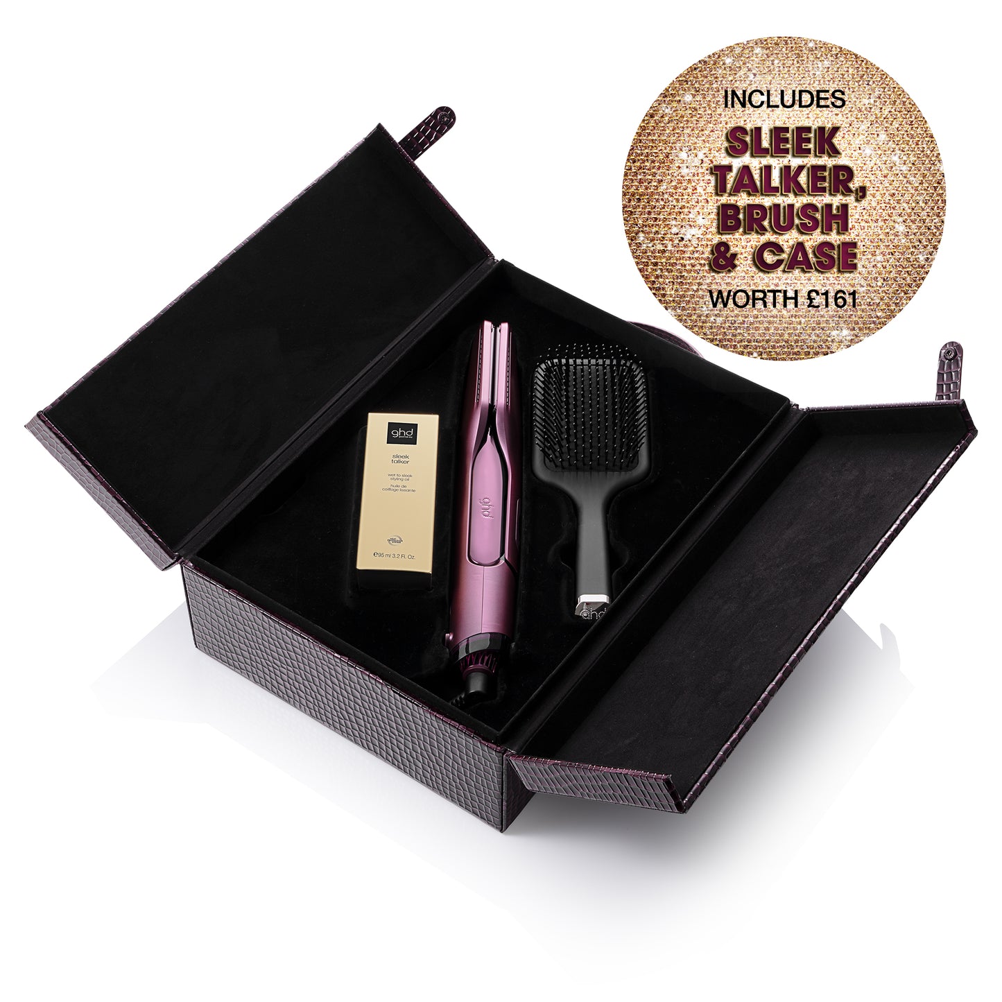 ghd Duet Style Limited Edition Gift Set - 2-in-1 Hot Air Styler In Cherry Chic, With Luxe Vanity Case, No Heat Damage