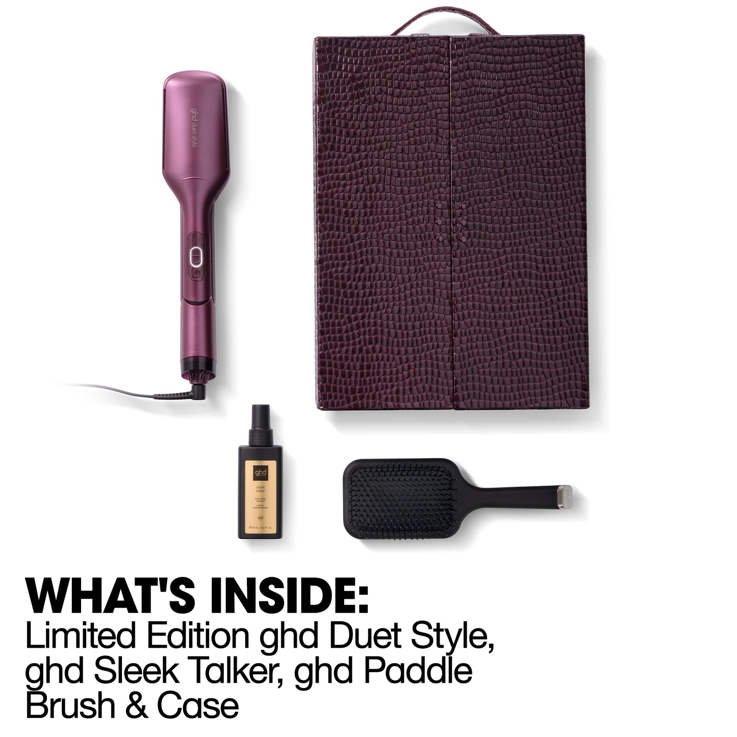 ghd Duet Style Limited Edition Gift Set - 2-in-1 Hot Air Styler In Cherry Chic, With Luxe Vanity Case, No Heat Damage