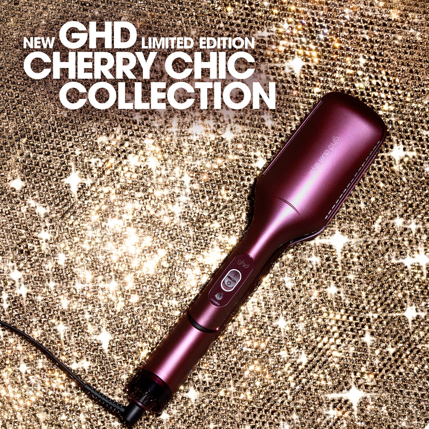 ghd Duet Style Limited Edition Gift Set - 2-in-1 Hot Air Styler In Cherry Chic, With Luxe Vanity Case, No Heat Damage