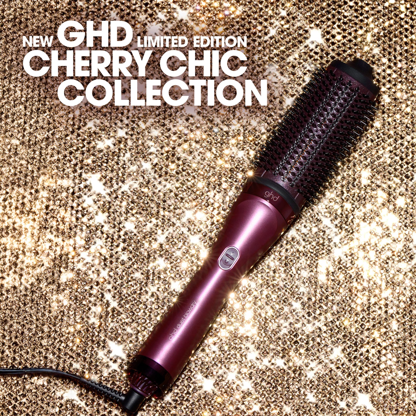 ghd Duet Blowdry Limited Edition Gift Set - 2-in-1 Hair Dryer Brush in Cherry Chic, with Luxe Vanity Case, No Heat Damage