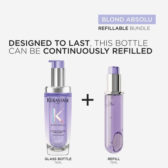 Kérastase Blond Absolu L'huile Cicagloss Refill Capsule Hair Oil, For Blonde Hair 75ml