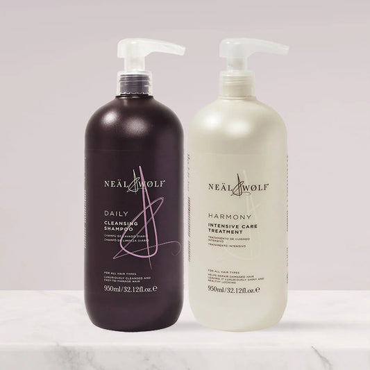 Neal & Wolf Cleanse & Treat 950ml Daily Shampoo & Harmony Intensive Treatment