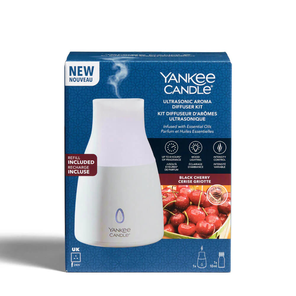 Yankee Candle Ultrasonic Aroma Diffuser Starter Kit Black Cherry