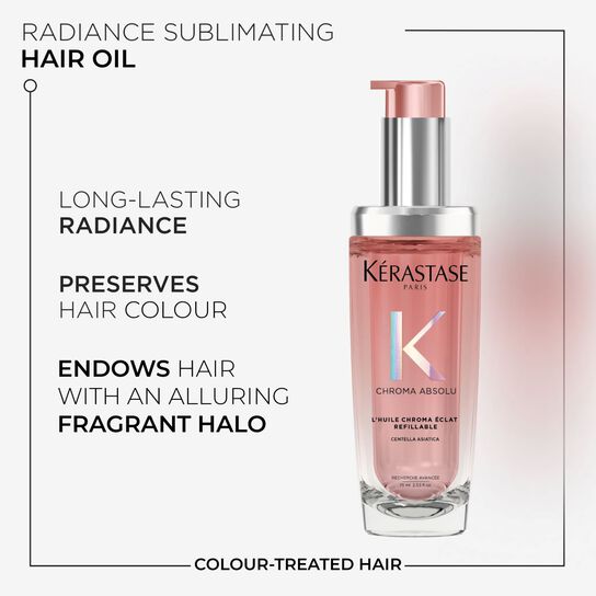 Kérastase Chroma Absolu L'huile Chroma Éclat Refillable Hair Oil, For Colour-Treated Hair 75ml