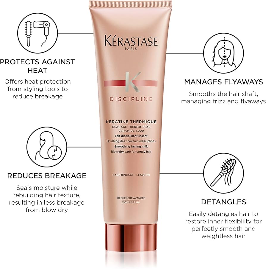 Kérastase Discipline Keratin Thermique Heat Protectant Blow-Dry Cream150ml