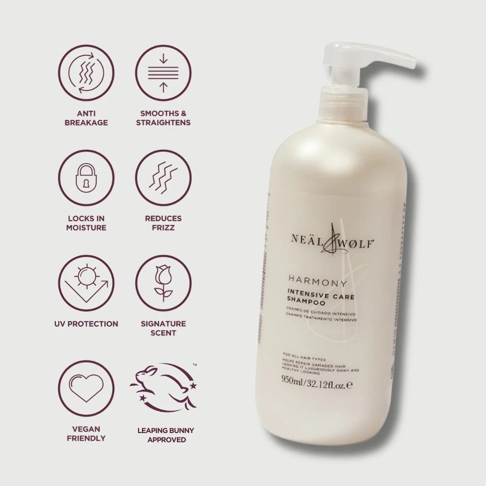 Neal & Wolf Cleanse & Treat 950ml Daily Shampoo & Harmony Intensive Treatment