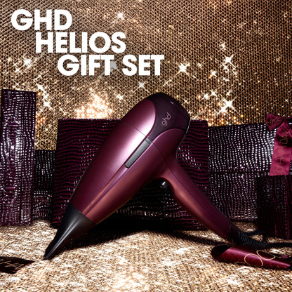 ghd Helios Limited Edition Gift Set - Hair Dryer in Cherry Chic With Luxe Vanity Bag, Powerful, Lightweight
