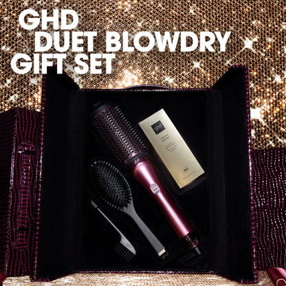 ghd Duet Blowdry Limited Edition Gift Set - 2-in-1 Hair Dryer Brush in Cherry Chic, with Luxe Vanity Case, No Heat Damage