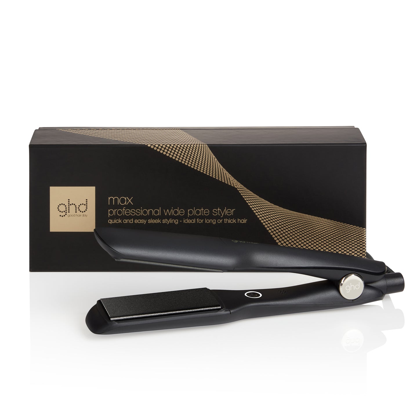 ghd Max - Wide Plate Hair Straightener (42mm Plate) Black