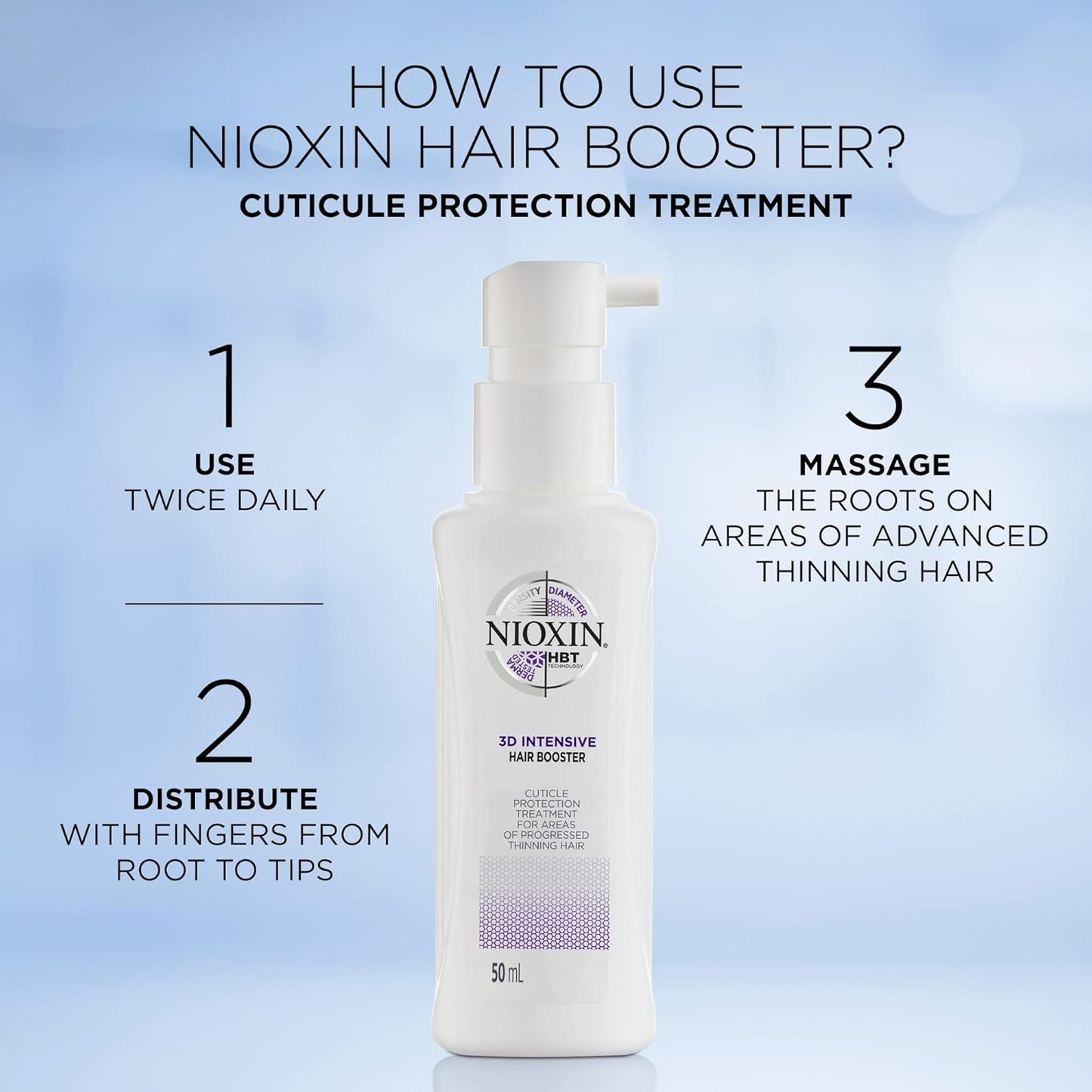 Nioxin Hair Booster Leave-In Thickening Hair Treatment, for Progressed Hair Thinning 50ml