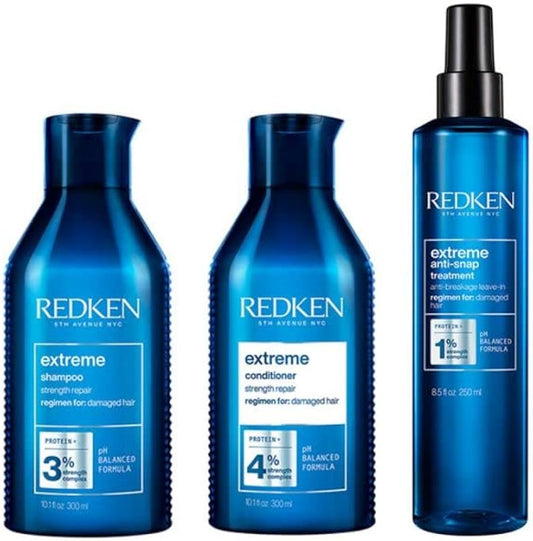 Redken Extreme Shampoo, Conditioner & Anti-Snap Bundle