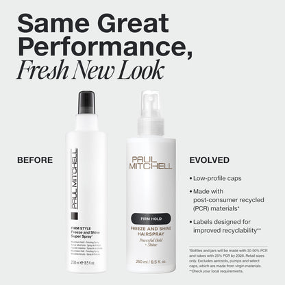 Paul Mitchell Freeze and Shine Super Spray 250ml updated packaging