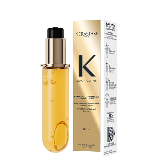 Kérastase Elixir Ultime Hair Oil L'Huile Originale Refill Capsule, For All Hair Types with Argan Oil 75ml