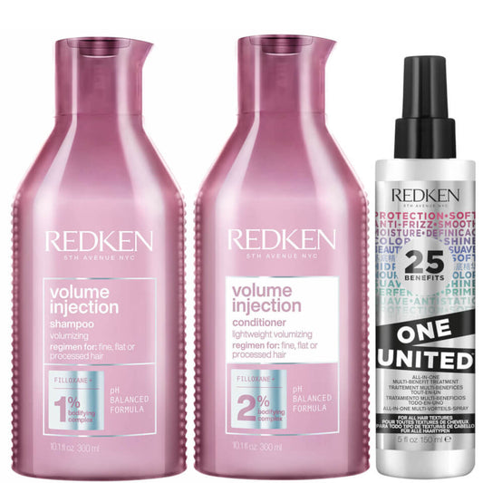 Volume Injection Shampoo, Conditioner & One United Spray