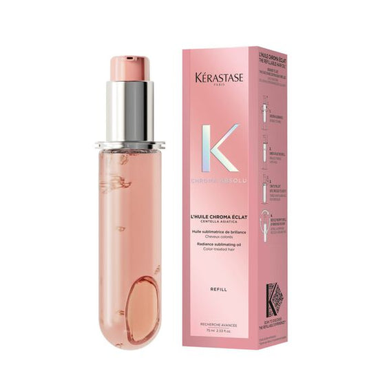 Kérastase Chroma Absolu L'huile Chroma Éclat Refill Capsule Hair Oil, For Colour-Treated Hair 75ml