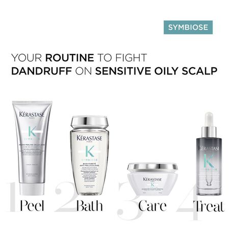 Kérastase Symbiose Purifying Shampoo For Oily Sensitive Scalp Prone To Dandruff, 250ml