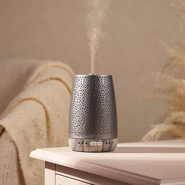 Yankee Candle Sleep Diffuser Starter Kit - Silver - Peaceful Dreams Electric Fragrance Diffuser